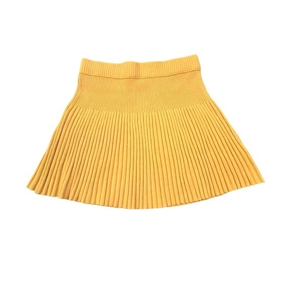 NWT AERIE Take Charge Sweater Skirt Ribbed Golden Yellow Fall Boho Size Small - Picture 2 of 12
